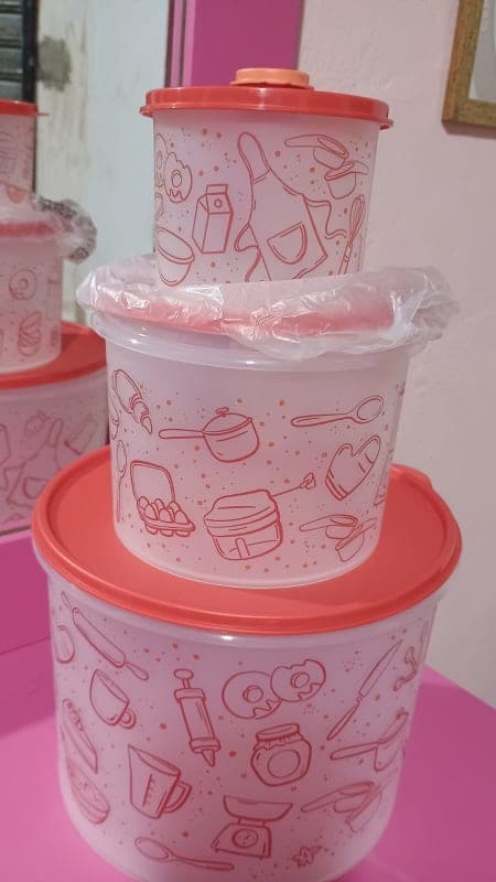 potes de armazenamento de alimentos da Tupperware kit 