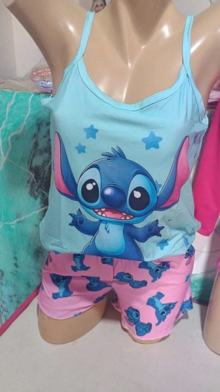 Conjunto Baby Doll Do Stitch